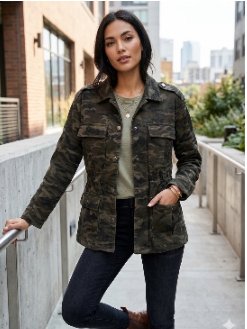 Vici Camo Utility Military Jacket